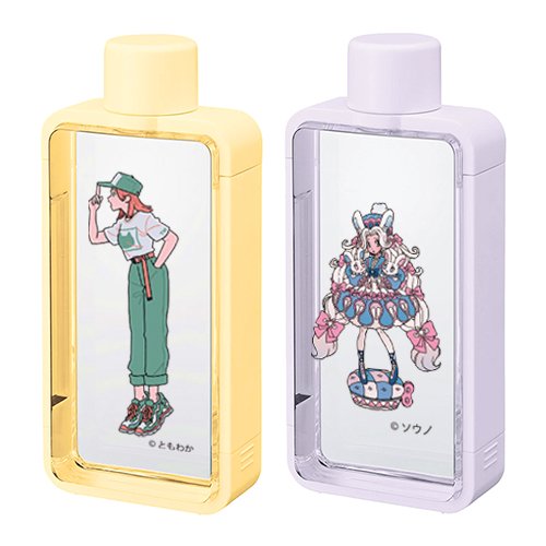 ロゴ入りのフレームスクエアボトルのイメージ