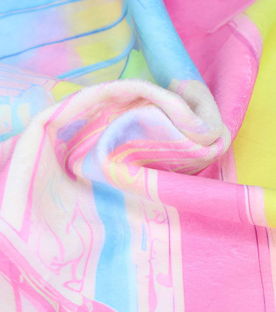 オリジナルボアブランケットM・昇華転写プリントの生地の質感