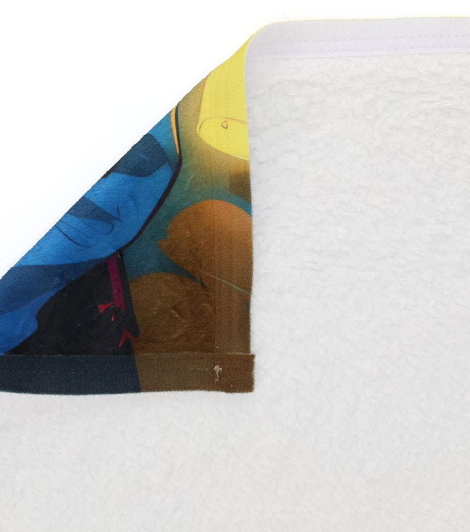 オリジナルボアブランケットM・昇華転写プリントのふち加工について