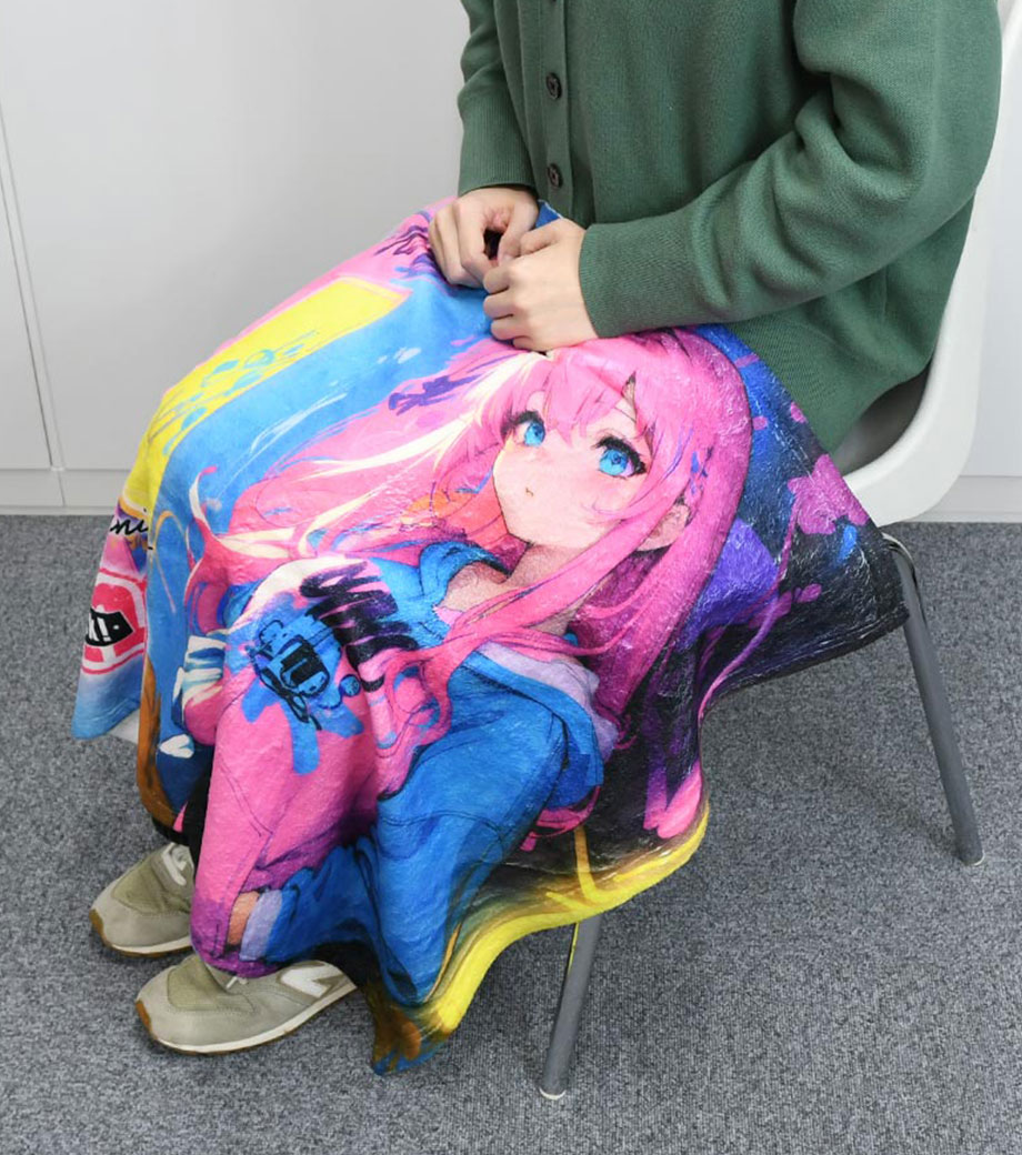 ピカピカ様 オリジナルブランケット・ひざ掛け｜フルカラー印刷で作るオリジナルグッズ