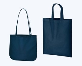 本体色ネイビーのコットントートバッグ