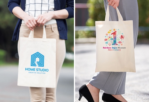 コットントートバッグの名入れデザイン配置例と印刷位置による見え方の違い