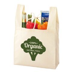 販促ノベルティに最適。お買い物エコバッグになるコットントートバッグのデザイン事例