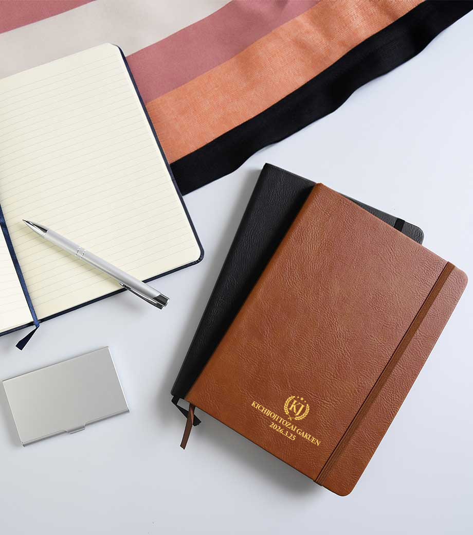 卒業記念品向け　レザー調・ハードカバーノート(A5)　KD235321