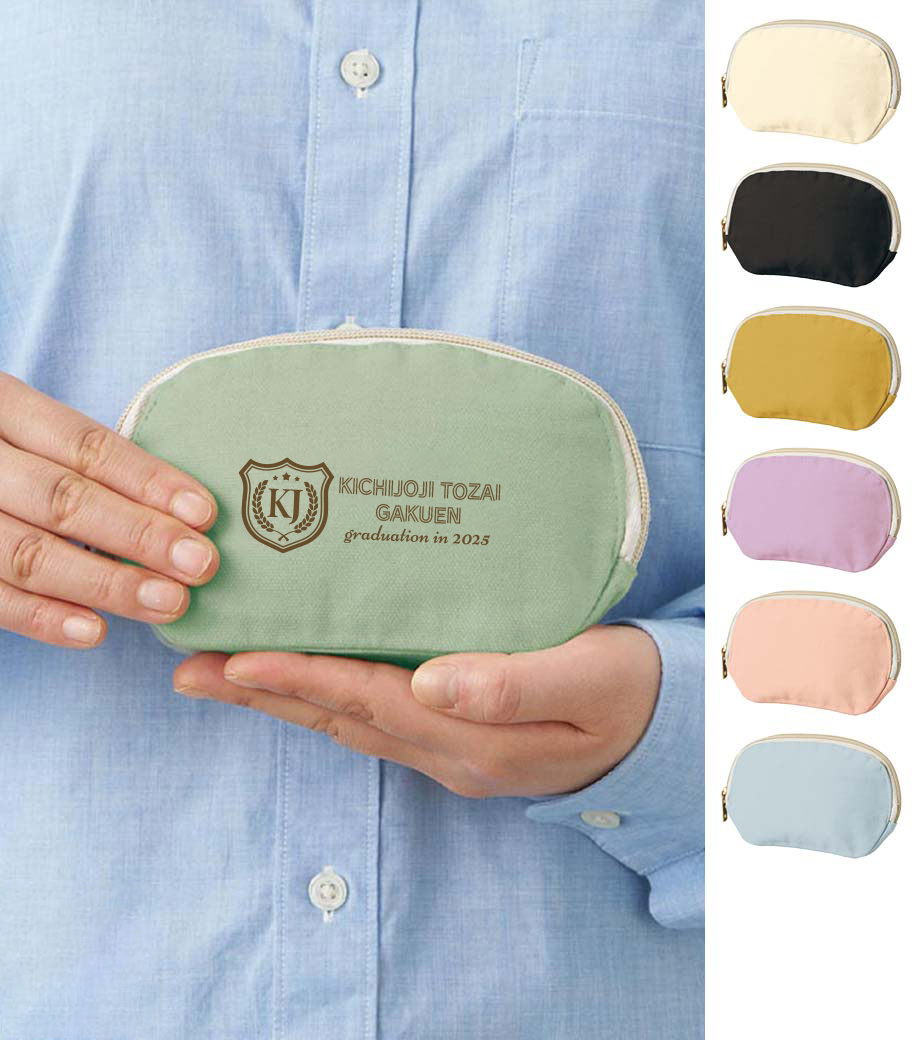 卒業記念品向け　キャンバスラウンドティッシュポーチ　TP-0011