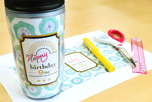 自宅で作るタンブラー台紙のイメージ