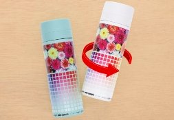 ぐるっとほぼ1周印刷できるステンレスボトルのイメージ