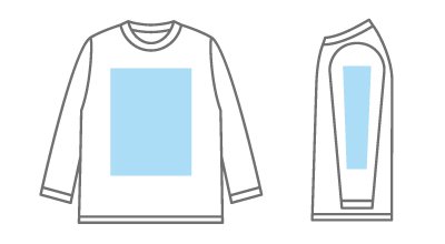長袖Ｔシャツのテンプレートイメージ
