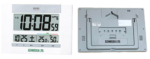 セイコー 電波デジタル掛置兼用時計(SQ429W型)の印刷イメージ画像