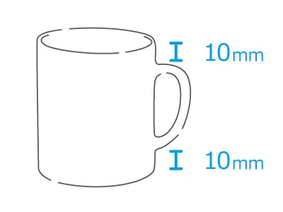 マグカップの寸法イラスト