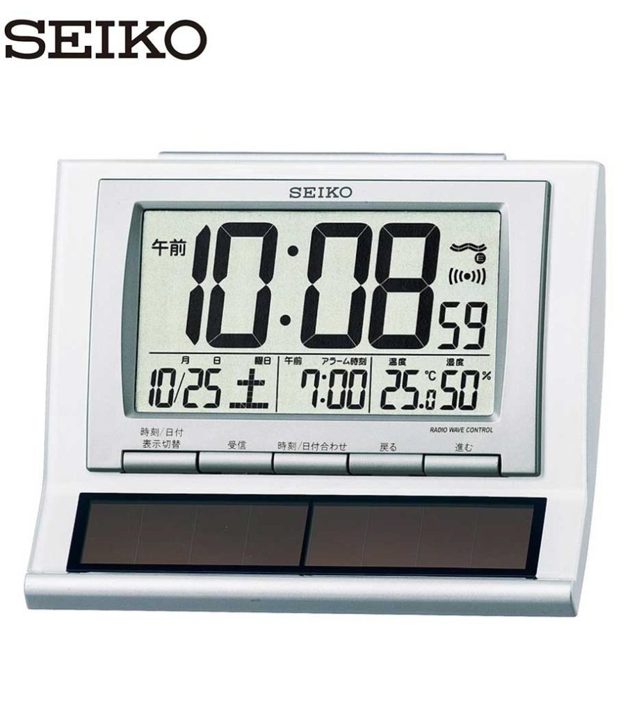 TO-17 セイコー 電波デジタルハイブリッドソーラー目覚まし時計(SQ751W型)