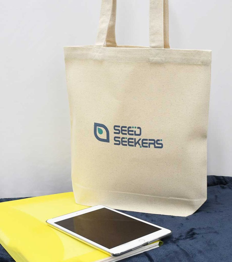 合同会社SEED SEEKERS様 周年記念品 10オンス・厚生地A4コットントート(マチ付)【205シリーズ】