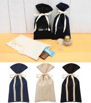 厚手コットンラッピング巾着(S)