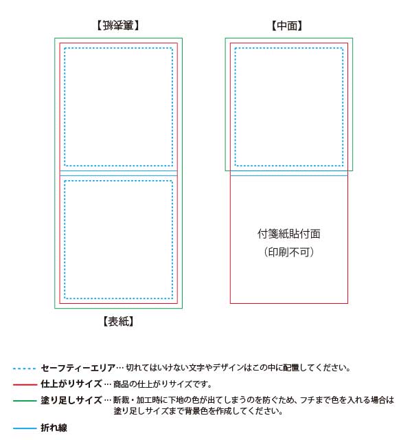付箋カバーありのテンプレ