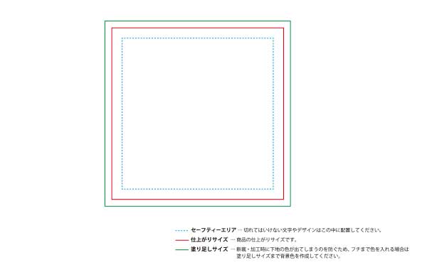昇華転写印刷のタオルのテンプレ