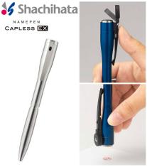 シヤチハタ　ネームペン　キャップレスエクセレント（シルバー）