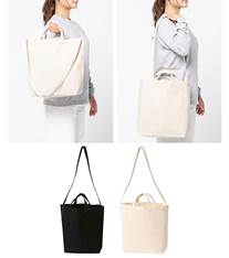 キャンバスショルダートート(ポケット付き)