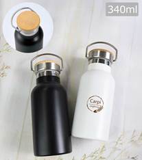 バンブーキャップ付き真空ステンレスボトル