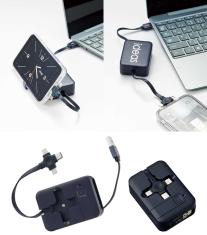 スマホスタンド付 3in1USBケーブル