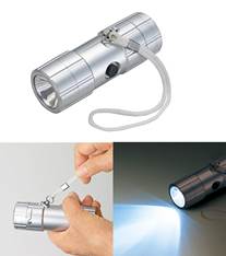 防犯ブザー付防滴ライト