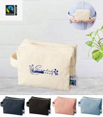 フェアトレードコットンキャンバスファスナーポーチ(M)