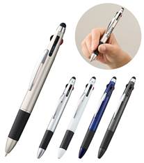 タッチペン付3色+1色スリムペン(再生ABS)