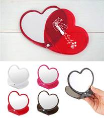 TM-0041 ラメ入りスライドミラー(ハート)