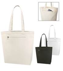 キャンバスファスナーポケットトート