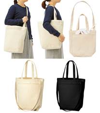 キャンバスフロントポケットショルダートート