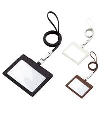 レザーIDカードホルダー(ネックストラップ付)