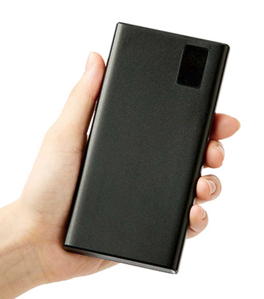 卒業記念品向け モバイルチャージャー10000 フラット/PSEマーク付イメージ