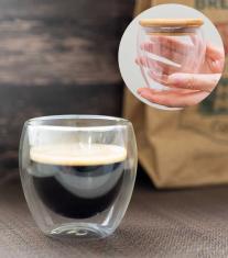 蓋付ダブルウォール耐熱グラス 250ml