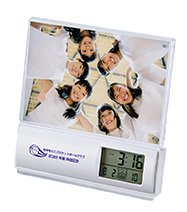 卒団・卒部記念品向け フォトフレーム電波時計 H092541