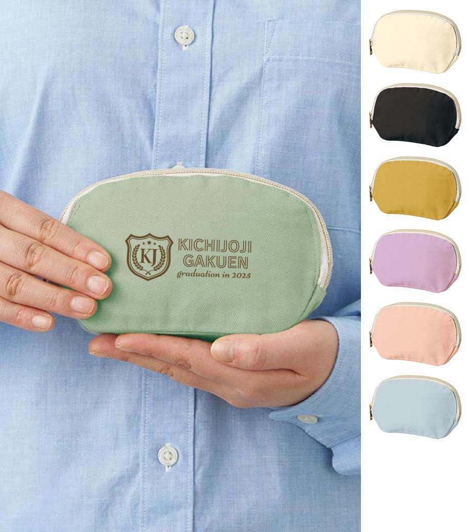 卒業記念品向け キャンバスラウンドティッシュポーチ TP-0011