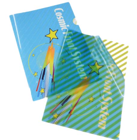 オフセット・オンデマンド印刷をオリジナルクリアファイル(白引き有・無し)に行ったデザイン事例